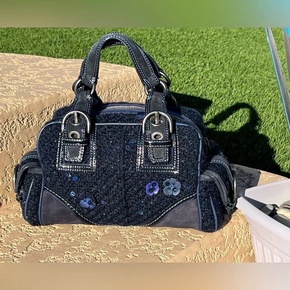 Coach blue tweed